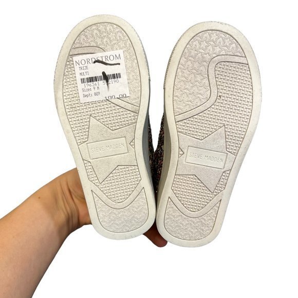 STEVE MADDEN JRize Sequin Low Top Sneaker in Multi (9M) - Picture 3 of 15